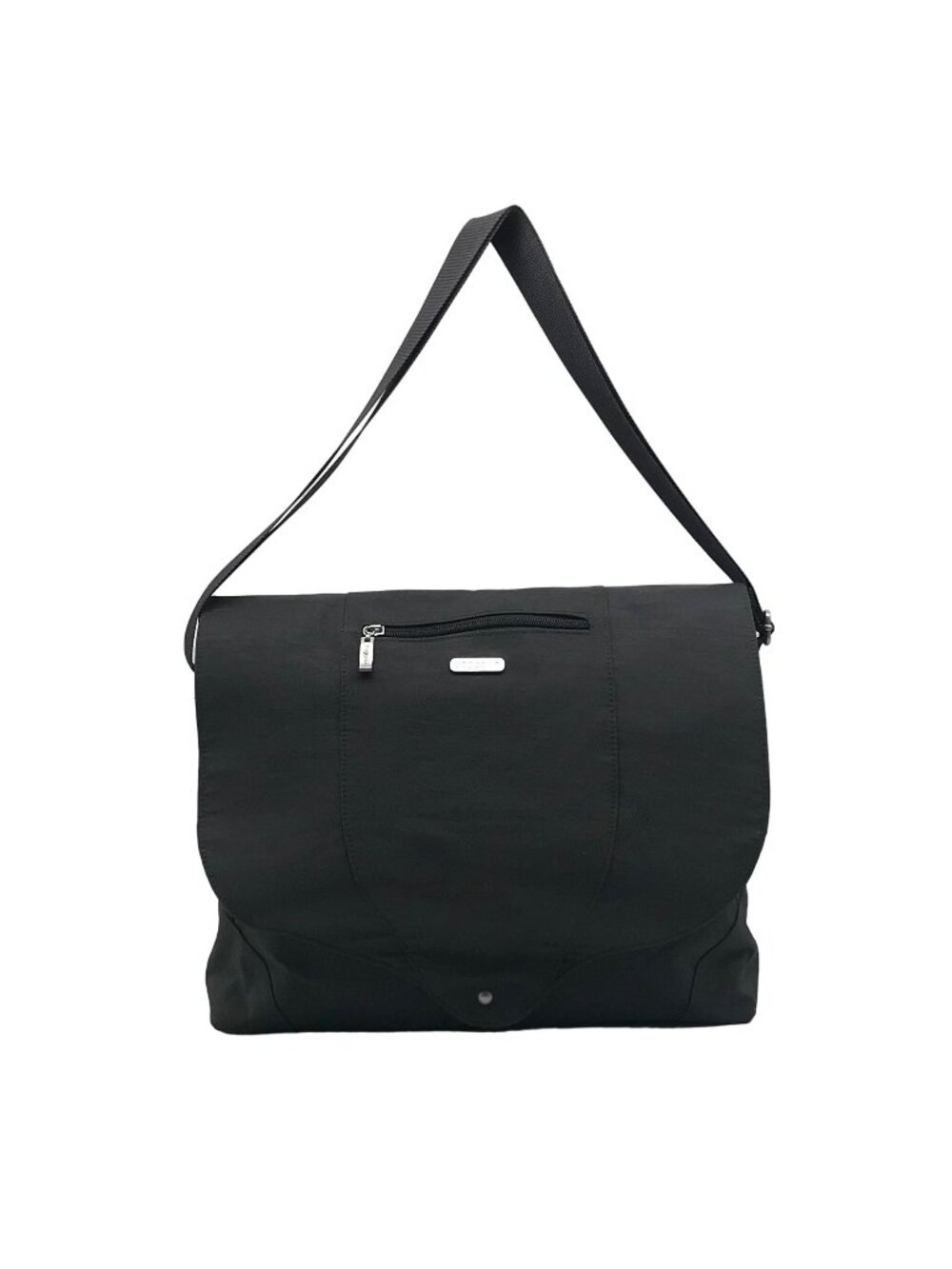 Baggallini Neighborhood Gray Nylon Laptop Messenger Bag